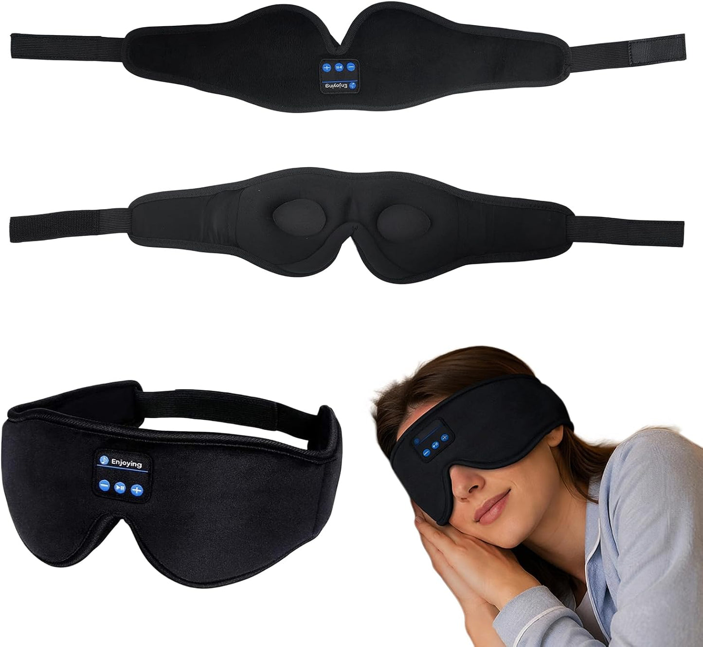 Sleep Wireless Bluetooth Headphones 3D Memory Foam Mask