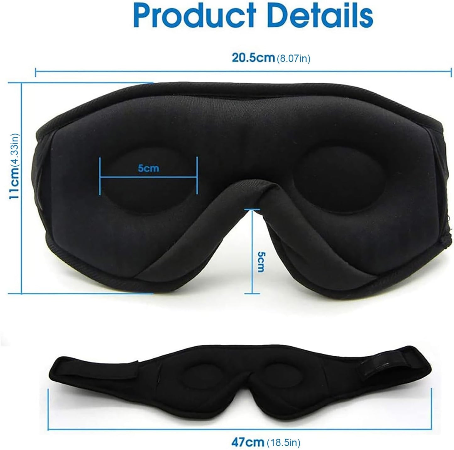 Sleep Wireless Bluetooth Headphones 3D Memory Foam Mask